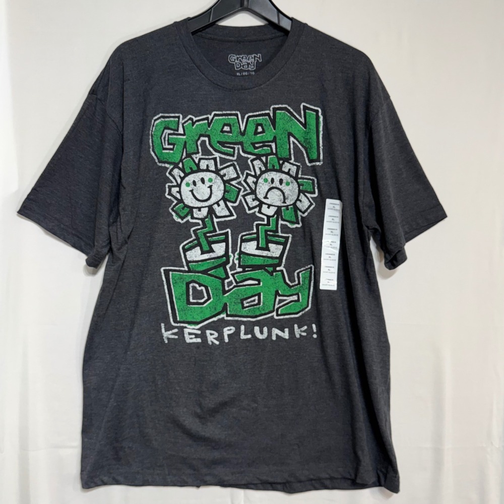 Green Day Kerplunk! Graphic T-Shirt Charcoal Heather XL NWT Band Tee